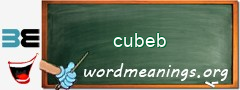 WordMeaning blackboard for cubeb